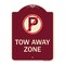 Signmission Tow Away Zone No Parking Symbol Heavy-Gauge Aluminum Architectural Sign, 24" x 18", BU-1824-22804 A-DES-BU-1824-22804 - alternate 1
